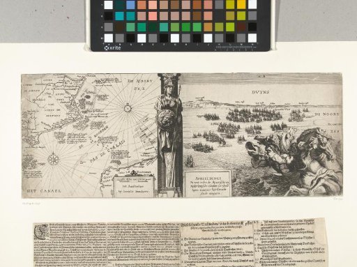 The battle formations of the fleets before the naval battle of Duins, 1639