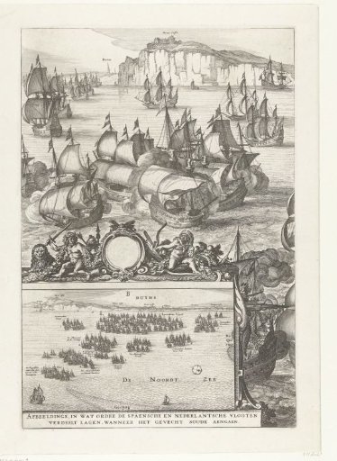 The great naval battle of Duins (plate 1), 1639