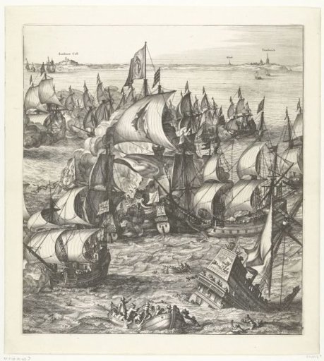 The great naval battle of Duins (plate 4), 1639