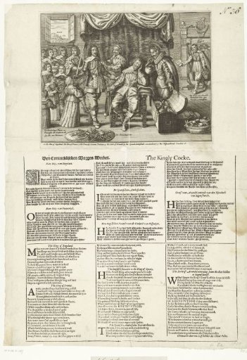 Cartoon on the passivity of the English King Charles I, ca. 1636-1641