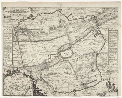 Map of the Siege of Aire-sur-la-Lys, 1641