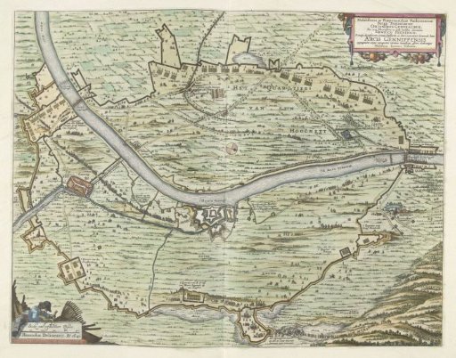 Map of the Siege of Gennep, 1641