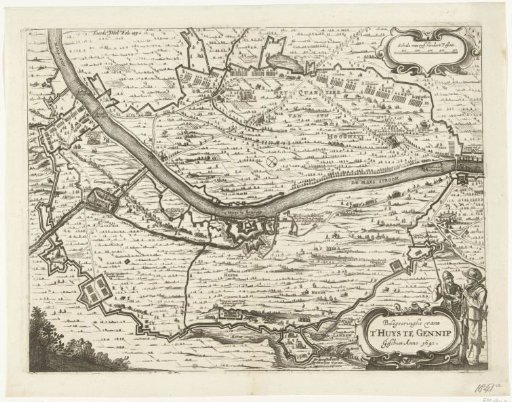 Map of the Siege of Gennep, 1641
