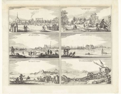Six Scenes during the Siege of the House at Gennep, 1641