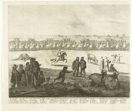 Procession of the Civic Guard along the Haarlemmer Trekvaart during the Entry of Queen Henrietta Maria into Amsterdam, 1642 (Left Sheet)