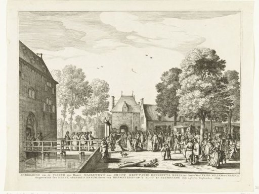 Visit of Queen Henrietta Maria to Adriaen Pauw at Heemstede Castle, 1642