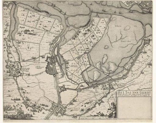 Map of the Siege of Sas van Gent, 1644