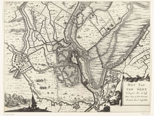 Map of the Siege and Conquest of Sas van Gent, 1644