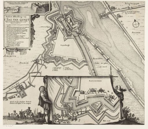 Plan of the besieged Sas van Gent, 1644