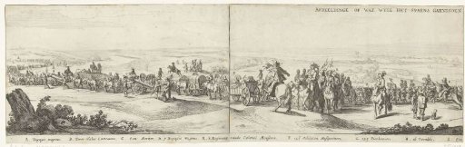 Siege and capture of Hulst by Frederick Henry (left half of the garrison's exodus), 1645