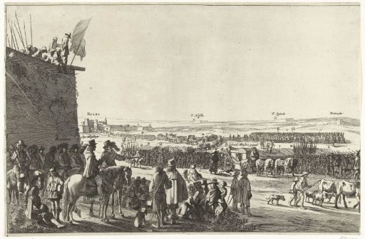 Departure of the Spanish garrison from Hulst (left sheet), 1645