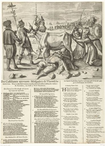 Satirical print on the Spanish loss of Dunkirk, 1646