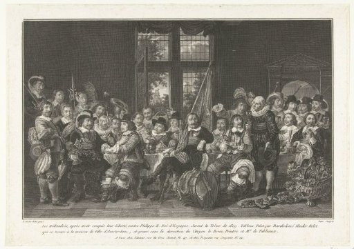 The Shooters' Banquet in the Crossbow Hall or St. George's Hall in Amsterdam to Celebrate the Signing of the Peace of Münster, 18 June 1648
