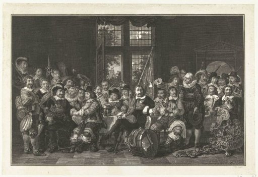 The Shooters' Banquet in the Crossbow Hall or St. George's Hall in Amsterdam to Celebrate the Signing of the Peace of Münster, 18 June 1648