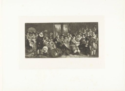 The Shooters' Banquet in the Crossbow Hall or St. George's Hall in Amsterdam to Celebrate the Signing of the Peace of Münster, 18 June 1648