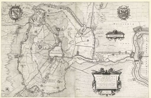 Map of the siege of 's-Hertogenbosch by Frederick Henry, 1629