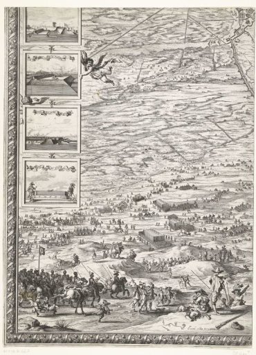 Large map of the siege of 's-Hertogenbosch by Frederick Henry (lower left sheet), 1629