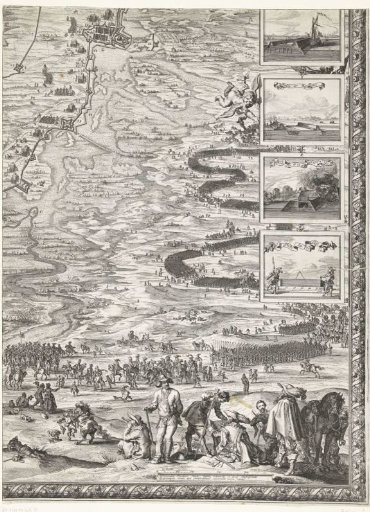 Large map of the siege of 's-Hertogenbosch by Frederick Henry (lower right sheet), 1629