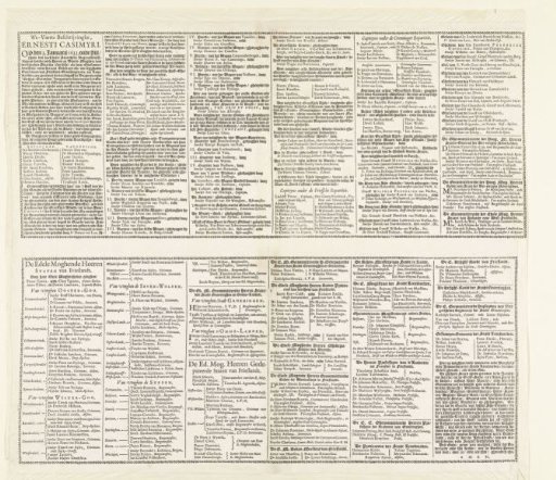 Text plate with title and poem for the print series of the funeral of Ernst Casimir, Count of Nassau-Dietz in Leeuwarden, 1633