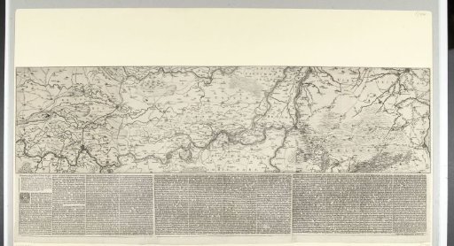 Map of the Rhine basin with the siege of Schenckenschans, 1635