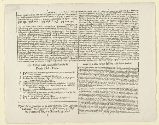 The Palace of the Sultan of Morocco (text plate 3), 1640-1641