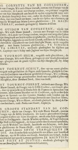 The funeral procession of Frederick Henry (text sheet 14), 1647