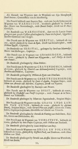 The funeral procession of Frederick Henry (text sheet 15), 1647