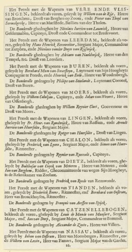 The funeral procession of Frederick Henry (text sheet 16), 1647