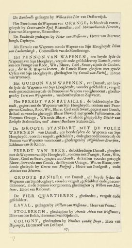 The funeral procession of Frederick Henry (text sheet 17), 1647