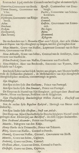 The funeral procession of Frederick Henry (text sheet 19), 1647