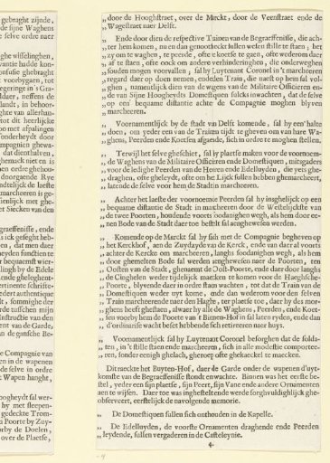 The funeral procession of Frederick Henry (text sheet 4), 1647