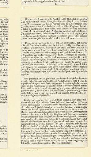 The funeral procession of Frederick Henry (text sheet 8), 1647