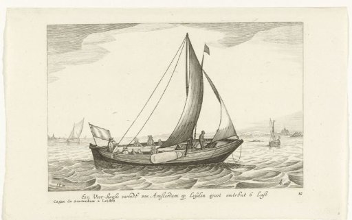 Ferry Boat Sailing Between Amsterdam and Leiden