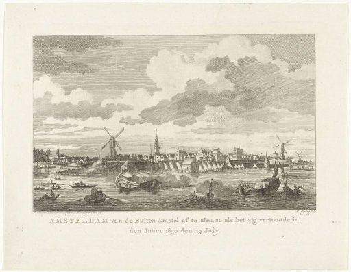 View of Amsterdam from the Buiten-Amstel, 1650