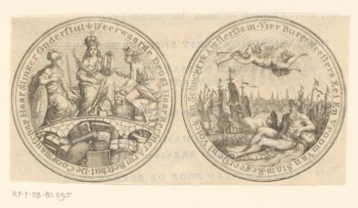 Medal on the opening of the Amsterdam Stock Exchange, 1612