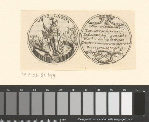 Medal on the martial spirit of the Amsterdam citizenry, ca. 1650 (?)