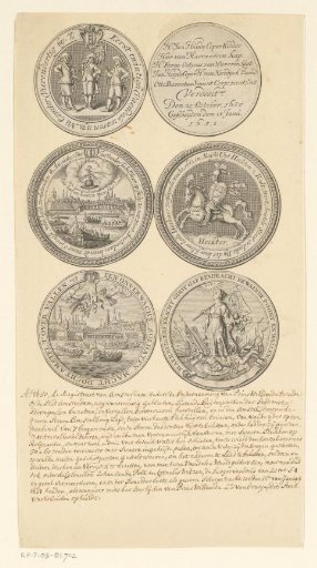 Three medals on the siege of Amsterdam by William II, 1650
