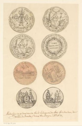 Four medals on the siege of Amsterdam by William II, 1650