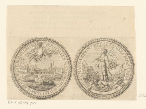 Two medals on the siege of Amsterdam by William II, 1650