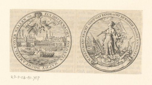 Medal on the siege of Amsterdam by William II, 1650