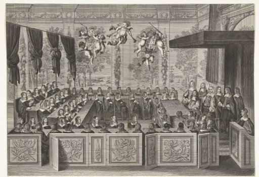 King Charles II of England addresses the sitting members of the States-General, 1660