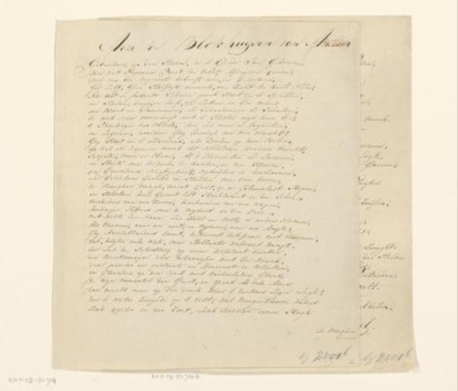 Poem on the Blockhouses in the Amstel, 1651