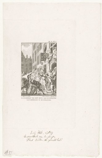 Riot in Middelburg and the Plundering of the House of Mayor Lansbergen, 1651
