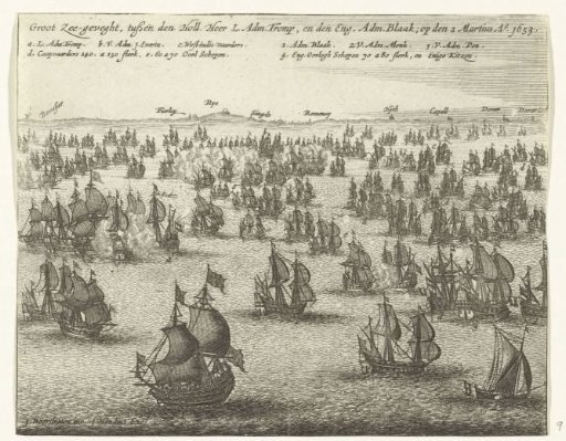 Three Days' Battle between the States' fleet under Tromp and the English fleet under Blake, 1653