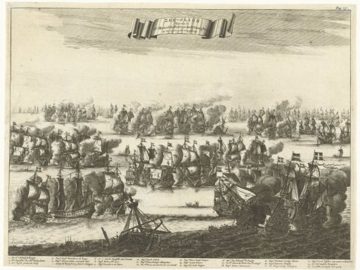 Naval battle at Plymouth, 1652