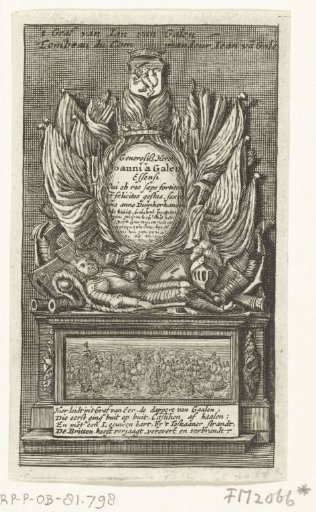 Funerary monument of commander Johan van Galen in the New Church, 1653