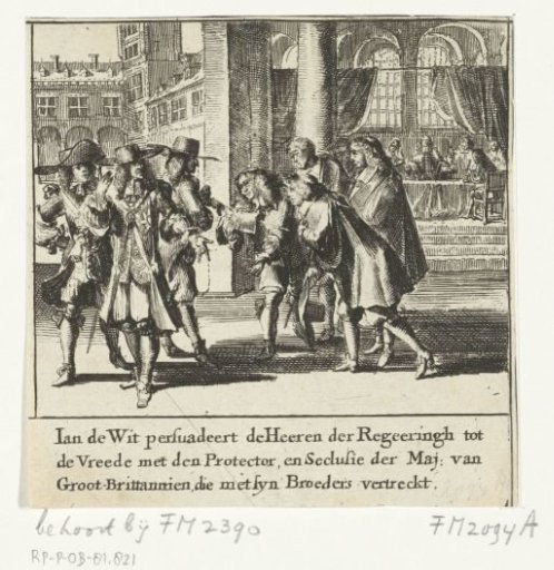 Johan de Wit Negotiating with the English about the Peace of Westminster and the Act of Seclusion, 1654
