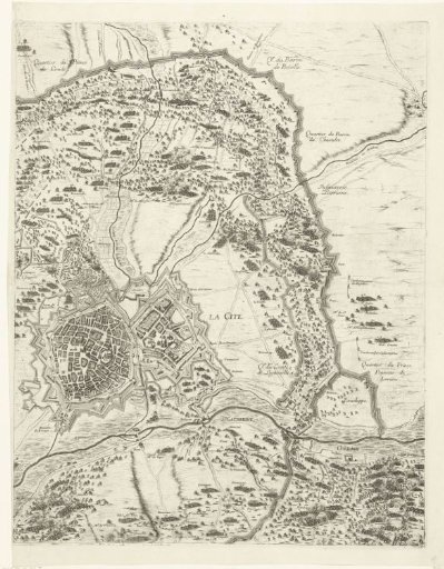 Relief of Arras, besieged by the Spaniards (middle row, plate 3), 1654