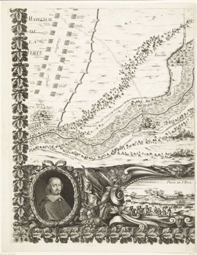 Relief of Arras, besieged by the Spaniards (bottom row, plate 1), 1654