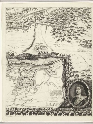 Relief of Arras, besieged by the Spaniards (bottom row, plate 3), 1654